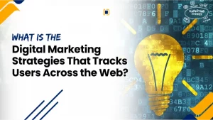 Digital marketing strategy showing user tracking tools and analytics across devices.